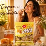 BALA DURA RECHEADA ERLAN HONEY MEL 500G 113106