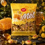 BALA DURA RECHEADA ERLAN HONEY MEL 500G 113106