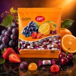 BALA DURA  RECHEADA ERLAN FRUTAS SORTIDAS 100G 113078