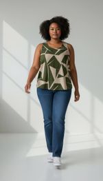 BLUSA ESTAMPADA S/MANGA VISCOSE 20051