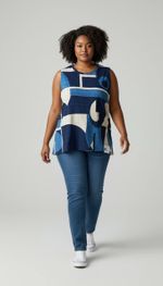 BLUSA ESTAMPADA S/MANGA VISCOSE 20051