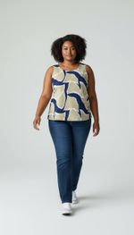 BLUSA S/MANGA ESTAMP VISCOSE 20052