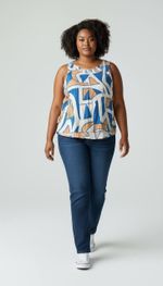 BLUSA ESTAMPADA VISCOSE 20045