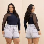 SHORT PLUS 100% ALG MOCA FLOR 33062