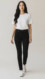 CALCA CROPPED PRETA ELASTANO 12001