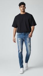 CALCA JEANS RASG LIMINAR AD 9434