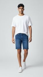 BERMUDA JEANS C/ELASTANO MOÇA FLOR 316436