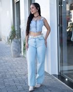 CROPED MOCA FLOR JEANS 40217