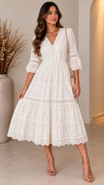VESTIDO CURTO M/L TEC LEDE 100% ALG R1671