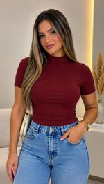 BLUSA FEM GOLA ALTA CANELADO TAM UN P/M/G FJC05