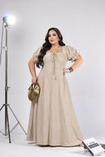 VESTIDO LONGO TEC LINHO ELASTANO 450