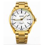 RELÓGIO ORIENT DOURADO COM MOSTRADOR BRANCO SS1130