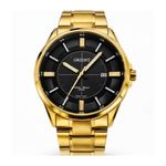 RELÓGIO ORIENT DOURADO COM MOSTRADOR PRETO SS1153