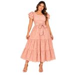 VESTIDO MIDI TEC LED 100% ALG 1410300