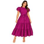 VESTIDO MIDI TEC LED 100% ALG 141029
