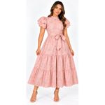 VESTIDO MIDI TEC LED 100% ALG 141029
