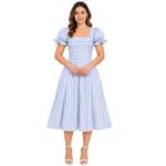 VESTIDO MIDE LISTRA TEC LINHO99017