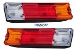 Kit com Par de Lanternas Traseiras Mercedes-Benz 1985 com Vigia
