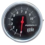 Conta Giros 8000 RPM Fundo Preto 100mm Led Universal Preto (VW antigos, Opala, Chevette, Uno carburado, Monza, Escort, D20, F1000)