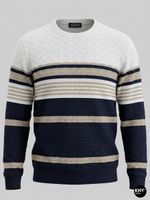 Suéter Masculino Vannes Algodão & Acrílico gola redonda