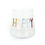 Copo de Vidro Happy