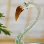 Escultura de Vidro Flamingo 