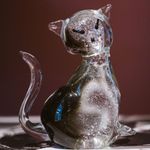 Escultura de Vidro Gato 