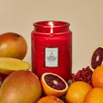 Mini Vela Pote Vidro 50H Relevo Goji Tarocco Orange Voluspa 