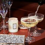 Mini Vela Pote Vidro 50H Relevo Sparkling Cuvee Voluspa 