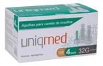 Agulha Caneta Insulina 4mmx32g (cx 100) - Uniqmed