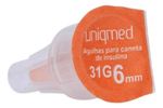 Agulha Caneta Insulina 6mmx31g (cx 100) - Uniqmed