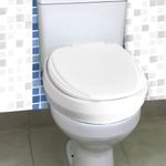 Assento Sanitário Elevado Almofadado 13,5 Oval Branco Liso - Mebuki