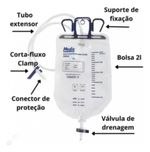 Bolsa Coletora De Urina Sist. Fechado 2l (10un) - Medix