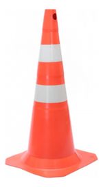 Cone Fit Laranja E Branco (75cm) - Plastcor
