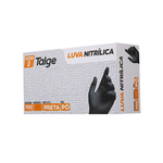 LUVA NITRILICA PRETA S/ PÓ (100UN) - TALGE
