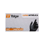 LUVA NITRILICA PRETA S/ PÓ (100UN) - TALGE