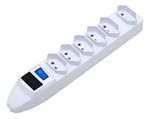 Extensão Elétrica 6 Tomadas Bivolt (3m) - Luatek