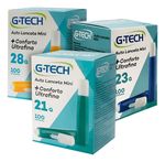 Mini Auto Lanceta 28g - Caixa C/ 100un (g-tech)