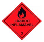 Placa Simbologia Liquido Inflamavel N.3