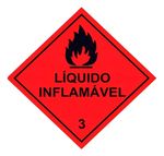 Placa Simbologia Liquido Inflamavel N.3