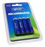 Pilha Recarregável Aaa Cartela C/4un (kp-4800aaa) - Knup