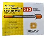 Seringa Insulina 100unid 6,0 X 0,25 Mm (0,5ml) - Descarpack