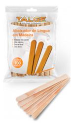 Abaixador De Língua Em Madeira (100 UNIDADES) - TALGE