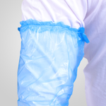 Luva Plástica Longa 70cm C/3 Elásticos Azul C.A:44768 (100 Unidades) - Prevemax