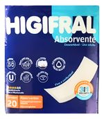 Absorvente Descartável Uso Adulto (20 Unidades) - Higifral