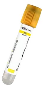 TUBO AMARELO P/ COLETA DE SANGUE A VACUO GEL 5ML (100UNID) - Labor import