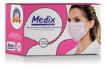 Mascara Tripla C/ Elastico Rosa Kit 2 Uni -50uni Cada- Medix