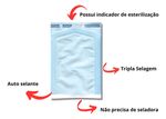 Envelope Auto Selante - 100 un - Hospflex 