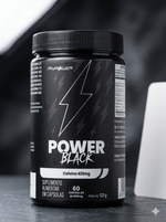 Cafeína Em Capsula 400mg Power Black (60 Capsulas) - MV Power