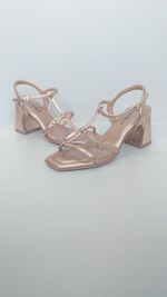 Piccadilly Sandalia Feminina 626061 Ouro Rosado